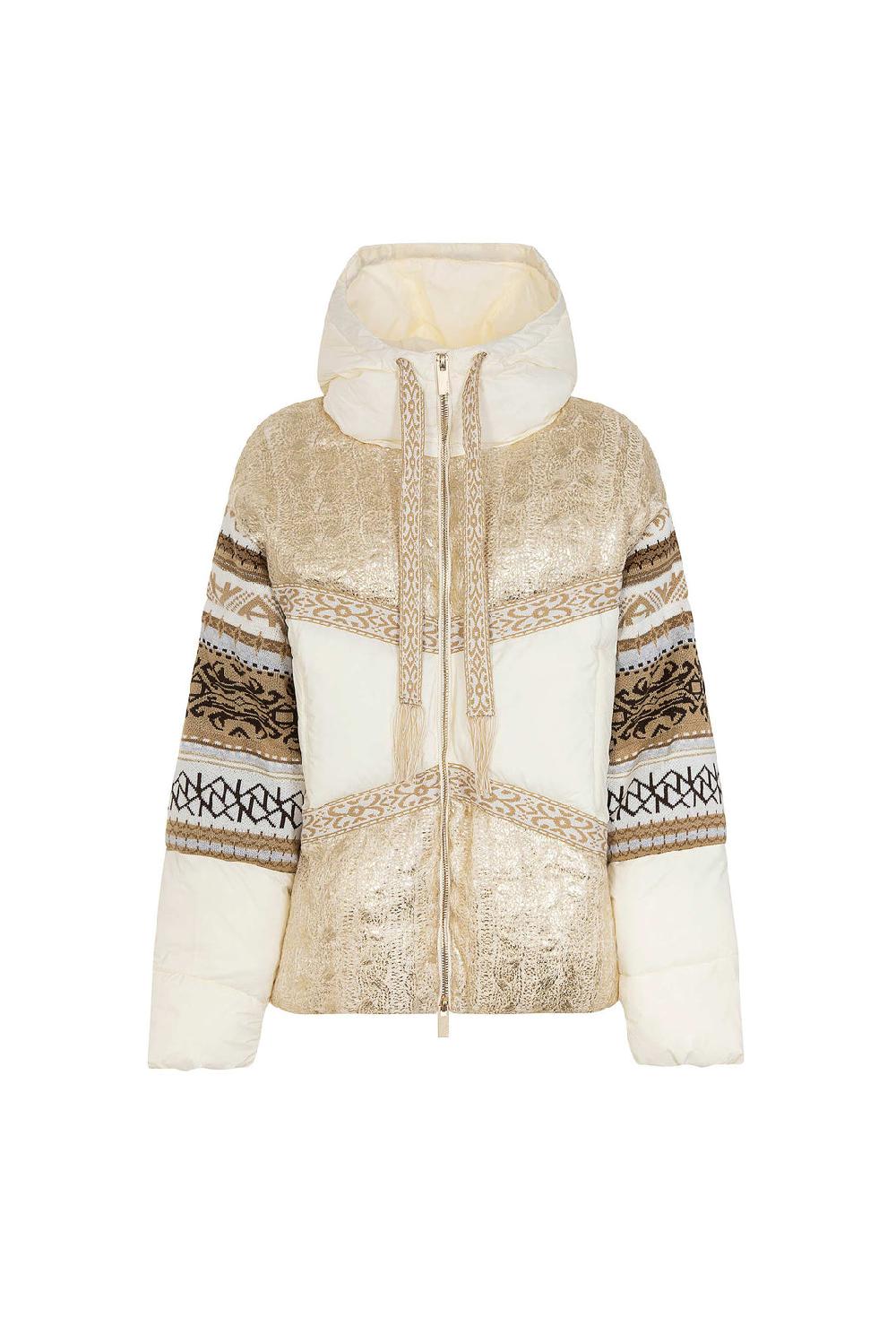 Akep PIUMINO AKEP CON INSERTI IN MAGLIA JACQUARD