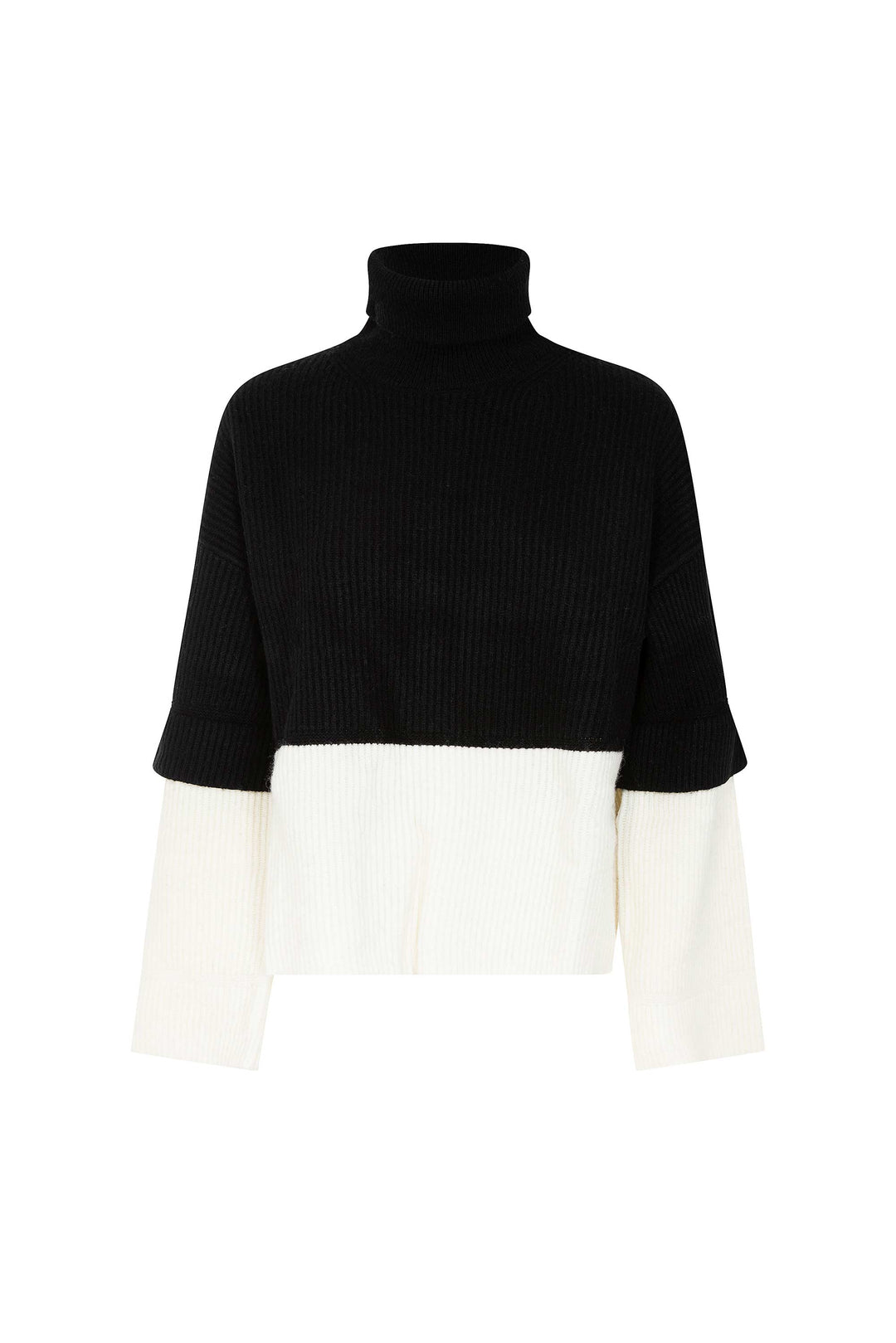 Akep PULL AKEP CON MANICHE BICOLOR IN PURA LANA