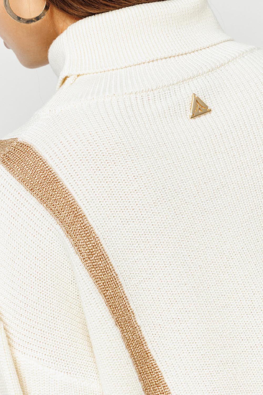 Akep PULLOVER AKEP A COSTE CON INTARSIO IN LUREX