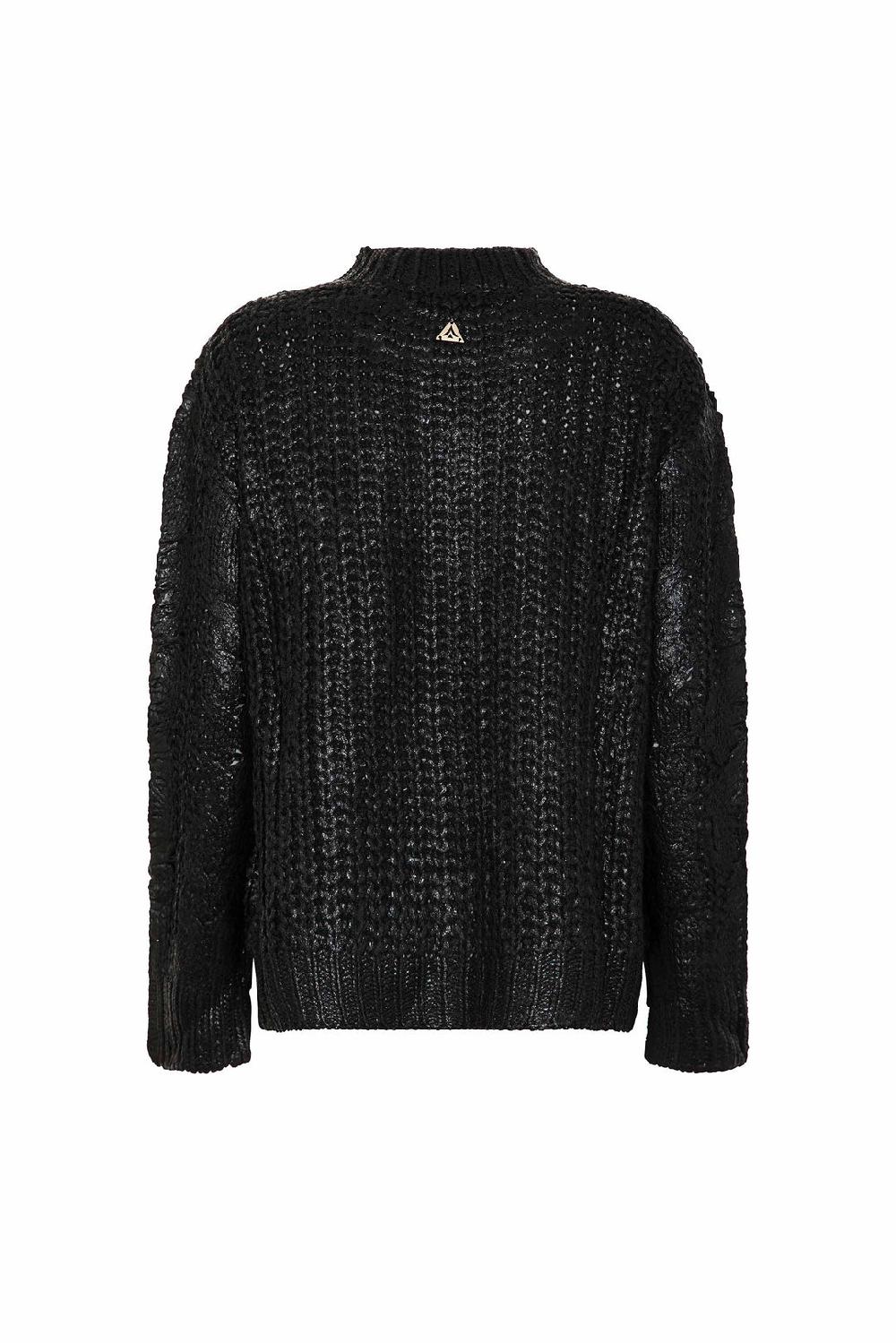 Akep PULLOVER AKEP SCOLLO A V CON PLACCATURA METAL