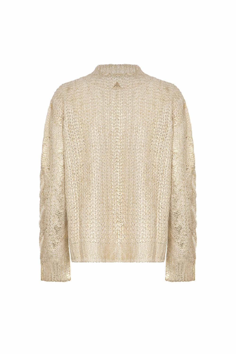 Akep PULLOVER AKEP SCOLLO A V CON PLACCATURA METAL