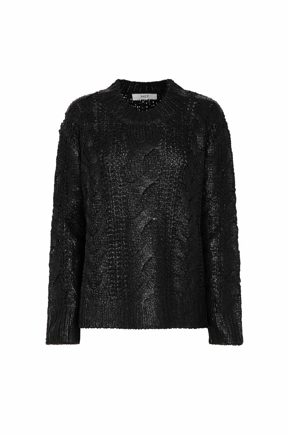 Akep PULLOVER AKEP SCOLLO A V CON PLACCATURA METAL