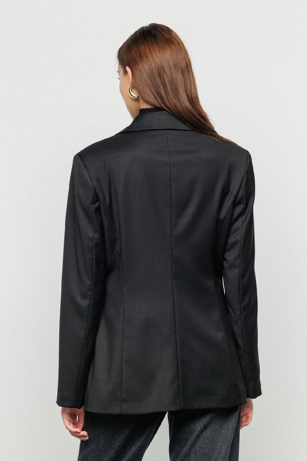 Akep BLAZER AKEP IN FRESCO LANA CON CINTURA IN MAGLIA JACQUARD