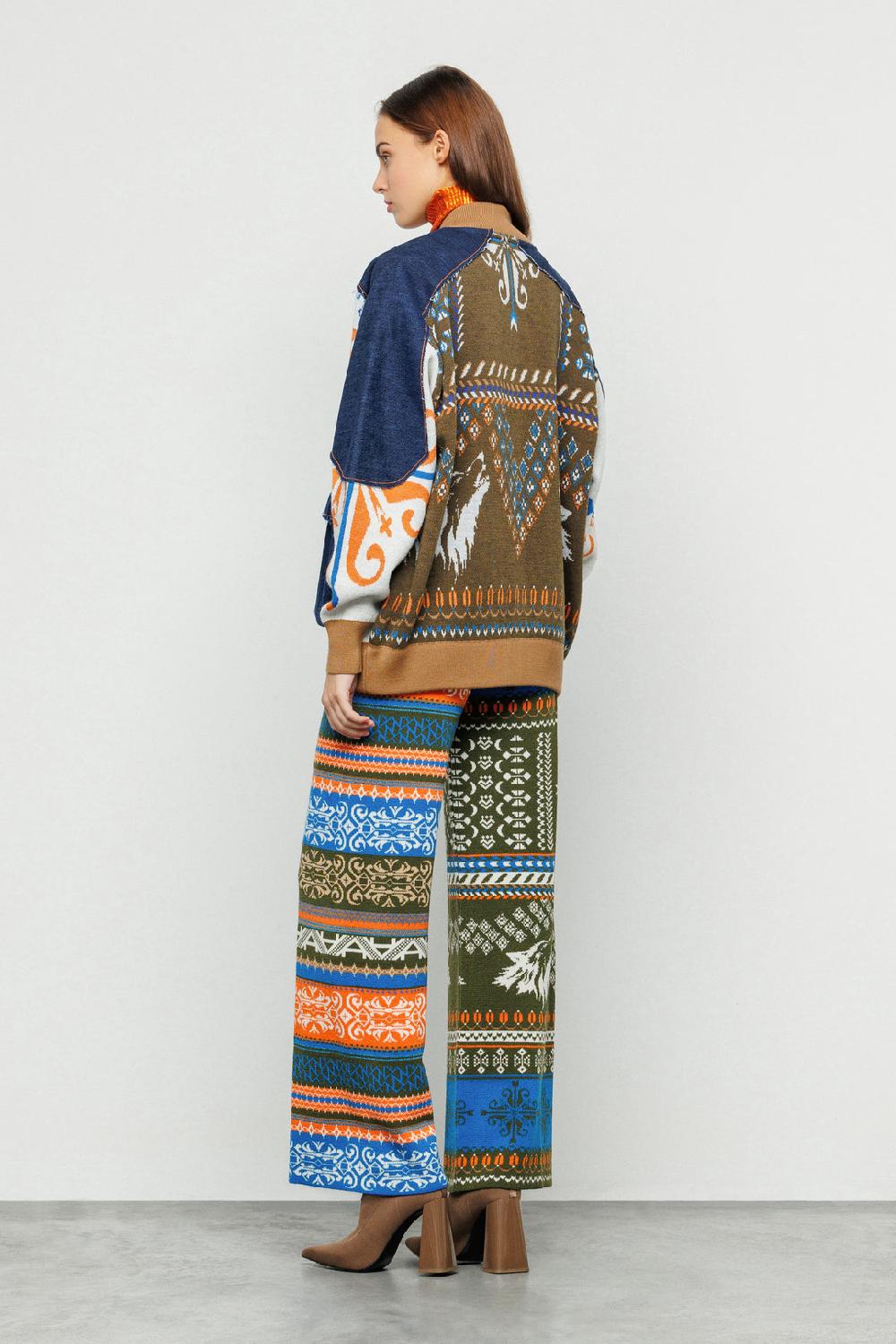 Akep BOMBER AKEP IN TESSUTO JACQUARD CON PATCH IN DENIM