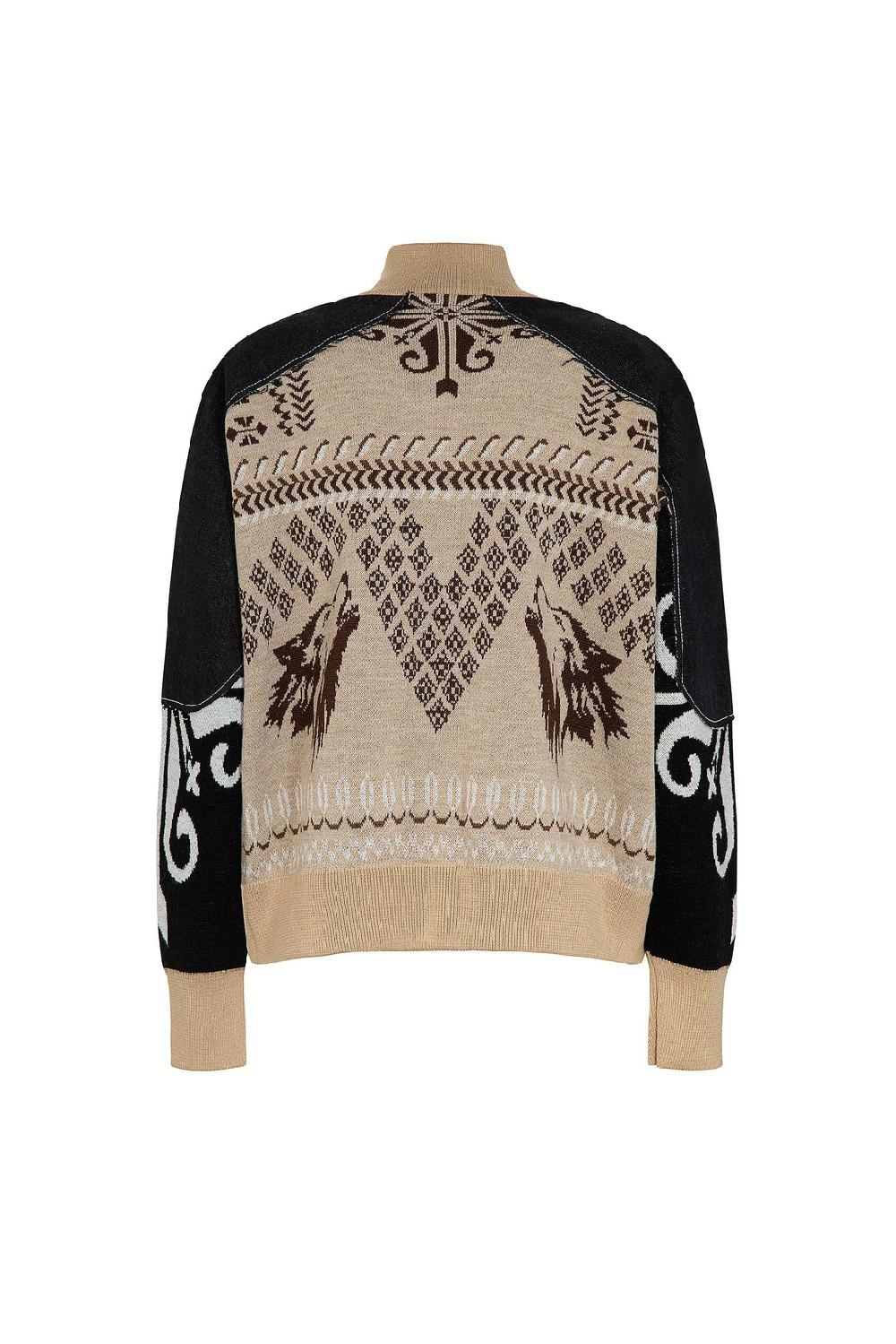 Akep BOMBER AKEP IN TESSUTO JACQUARD CON PATCH IN DENIM