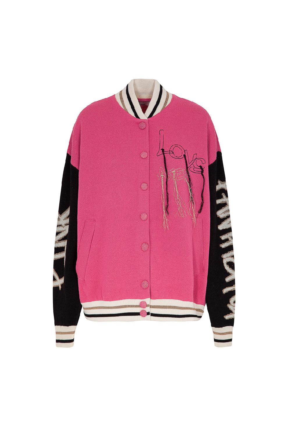 Akep BOMBER AKEP JACQUARD IN PIQUET - CAPSULE "AKEP X PINK PANTER"