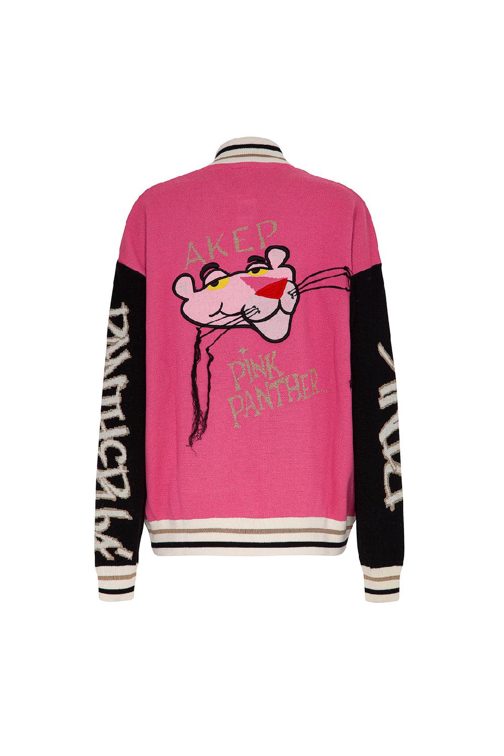 Akep BOMBER AKEP JACQUARD IN PIQUET - CAPSULE "AKEP X PINK PANTER"