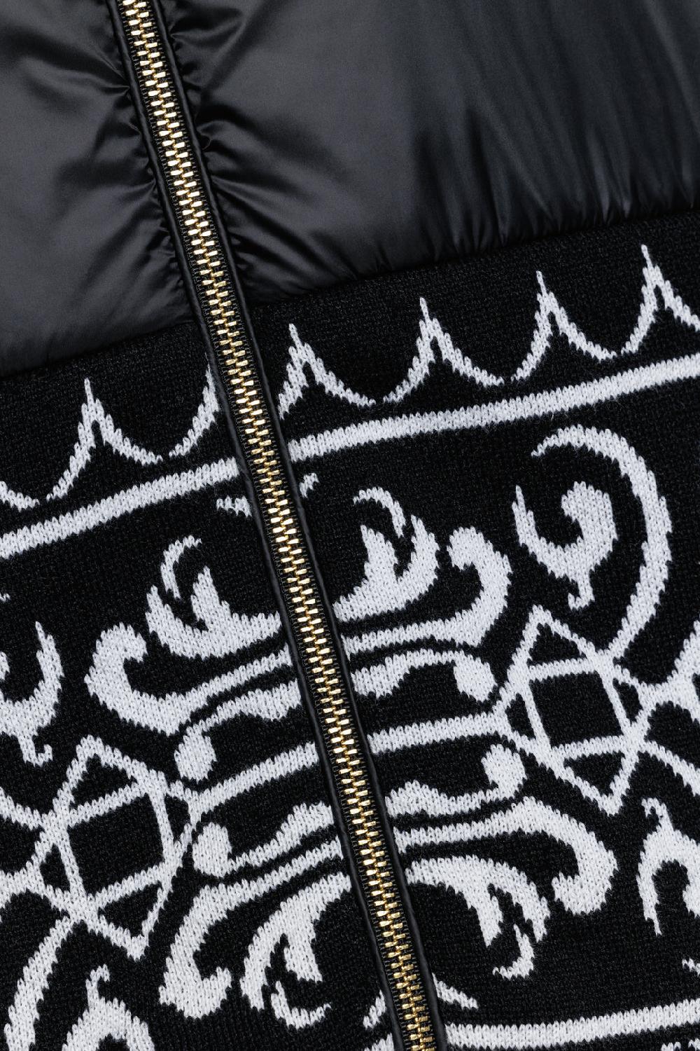 Akep BOMBER PIUMINO AKEP CON INSERTO JACQUARD SUL FONDO