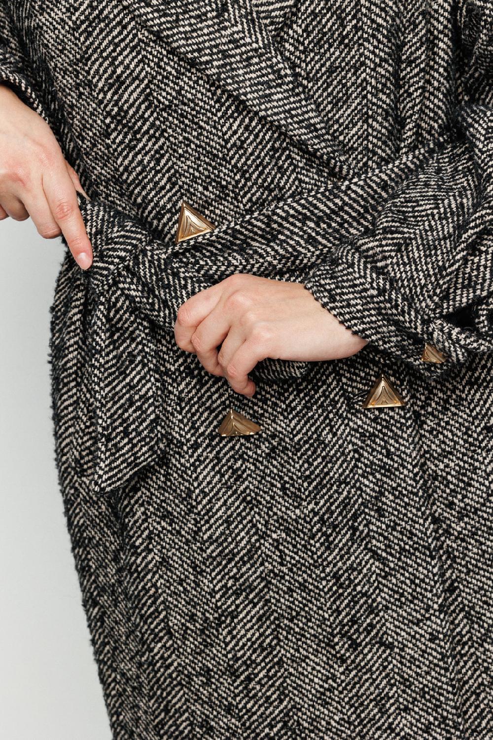 Akep CAPPOTTO LUNGO AKEP CON APPLICAZIONE SUL RETRO IN TESSUTO JACQUARD