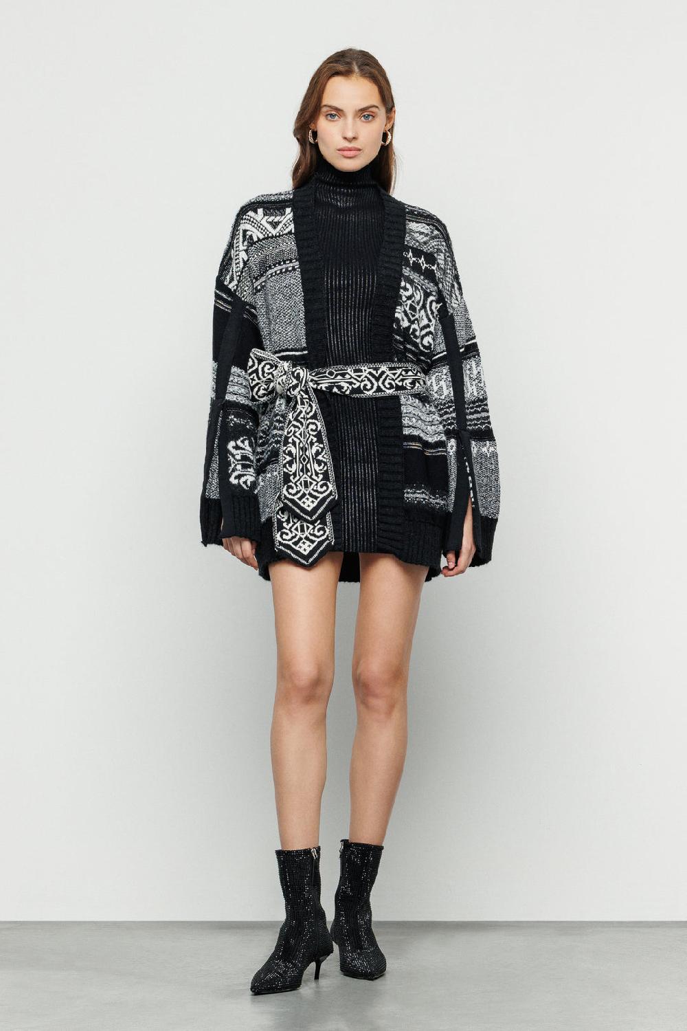 Akep CARDIGAN AKEP MANICHE CON SPACCHI E FUSCIACCA IN VITA