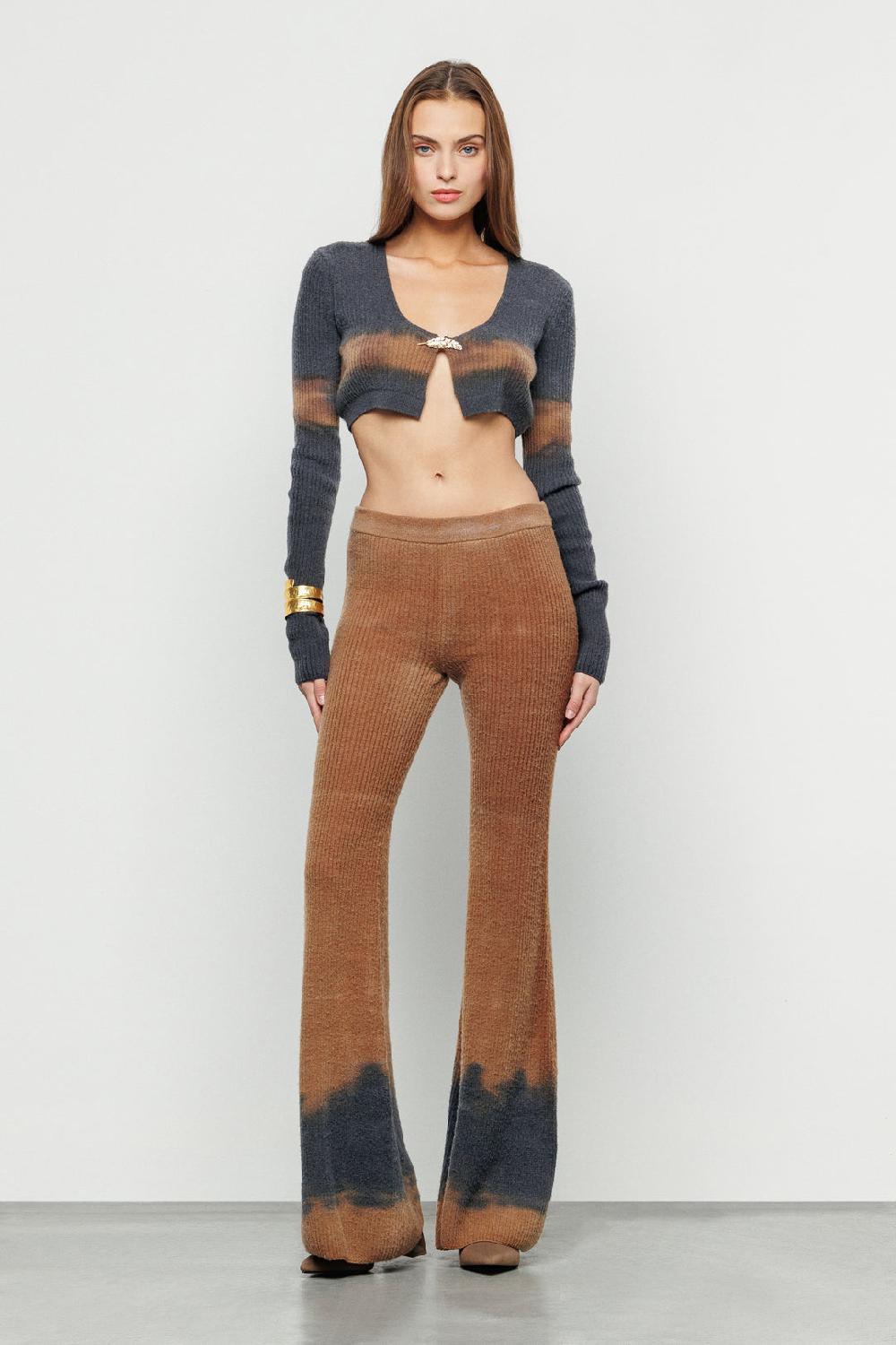 Akep CARDIGAN CROP TOP AKEP A MANICA LUNGA EFFETTO TIE&DIE