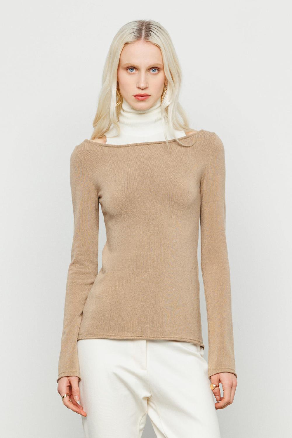 Akep MAGLIA AKEP A BARCA CON LUPETTO APPLICATO BICOLOR