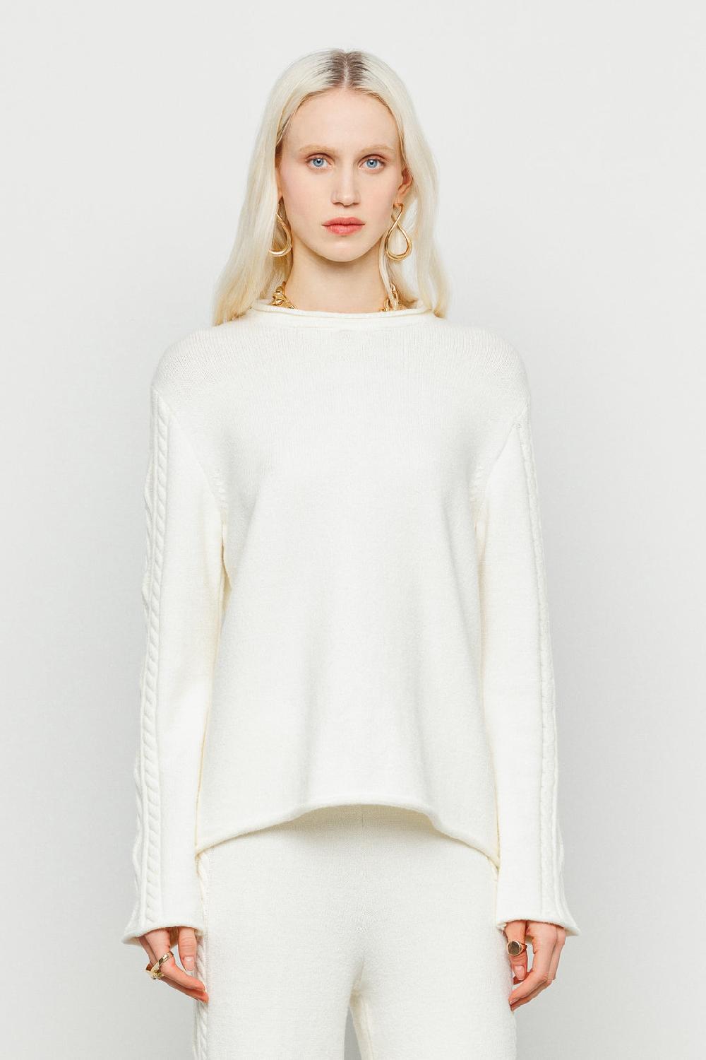 Akep MAGLIA AKEP GIROCOLLO IN VISCOSA MOTIVO A TRECCE