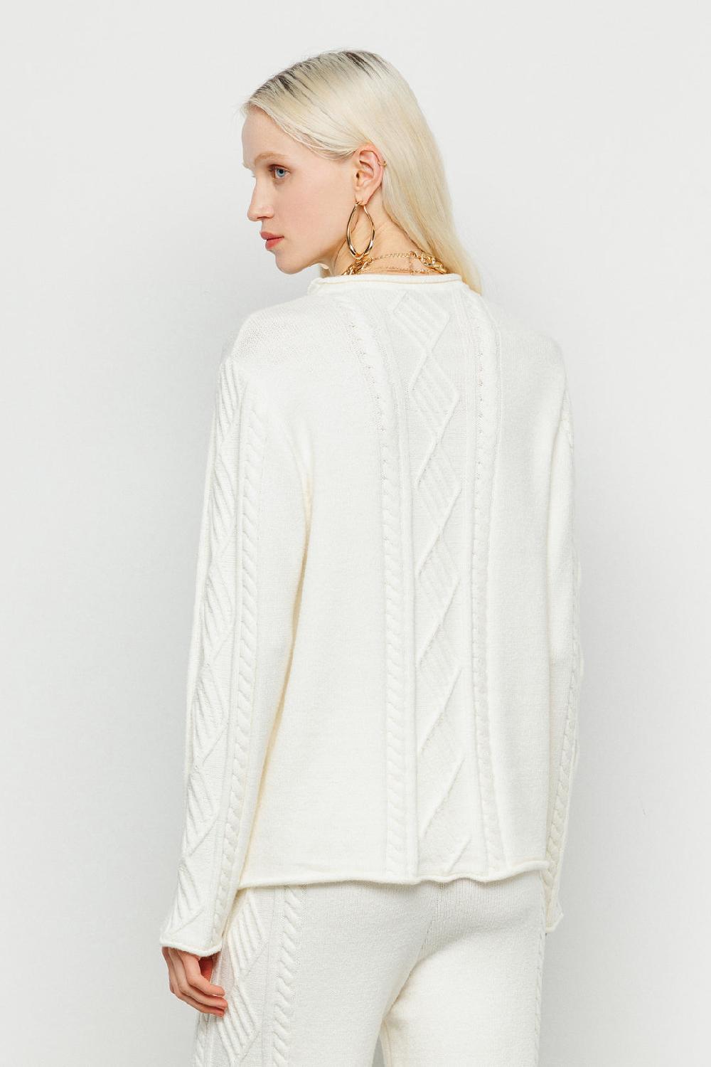 Akep MAGLIA AKEP GIROCOLLO IN VISCOSA MOTIVO A TRECCE