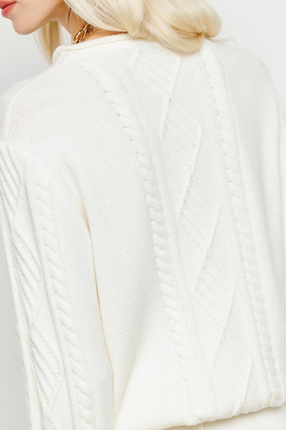 Akep MAGLIA AKEP GIROCOLLO IN VISCOSA MOTIVO A TRECCE