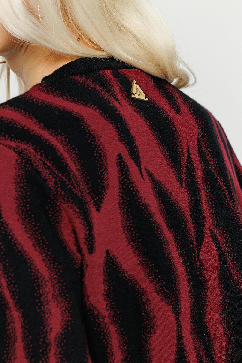 Akep MAGLIONE AKEP A GIROCOLLO JACQUARD ALL OVER ZEBRATO