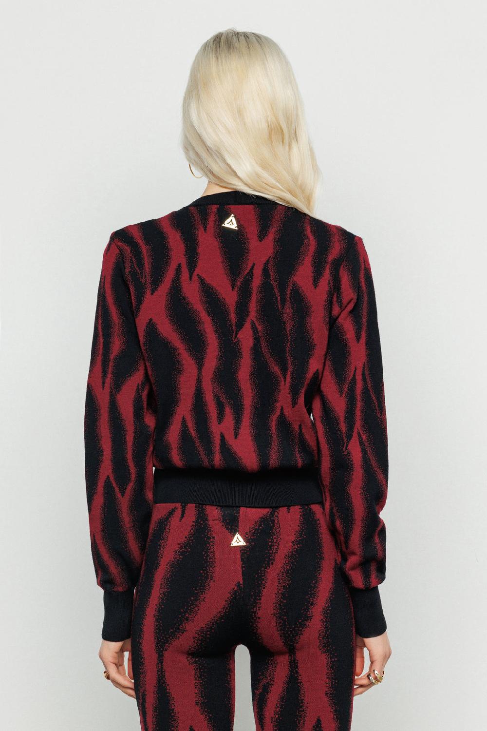 Akep MAGLIONE AKEP A GIROCOLLO JACQUARD ALL OVER ZEBRATO