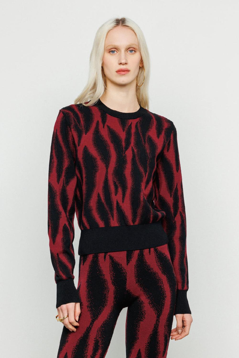 Akep MAGLIONE AKEP A GIROCOLLO JACQUARD ALL OVER ZEBRATO