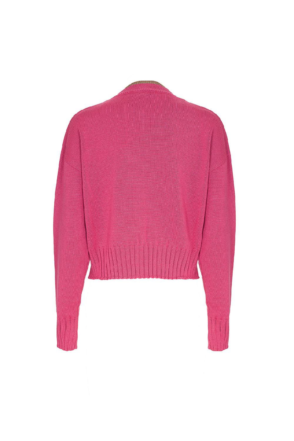 Akep MAGLIONE CROPPED A GIROCOLLO - CAPSULE "AKEP X PINK PANTER"