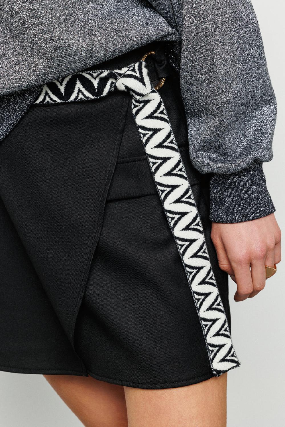 Akep MINIGONNA AKEP IN FRESCO LANA CON CINTO JACQUARD