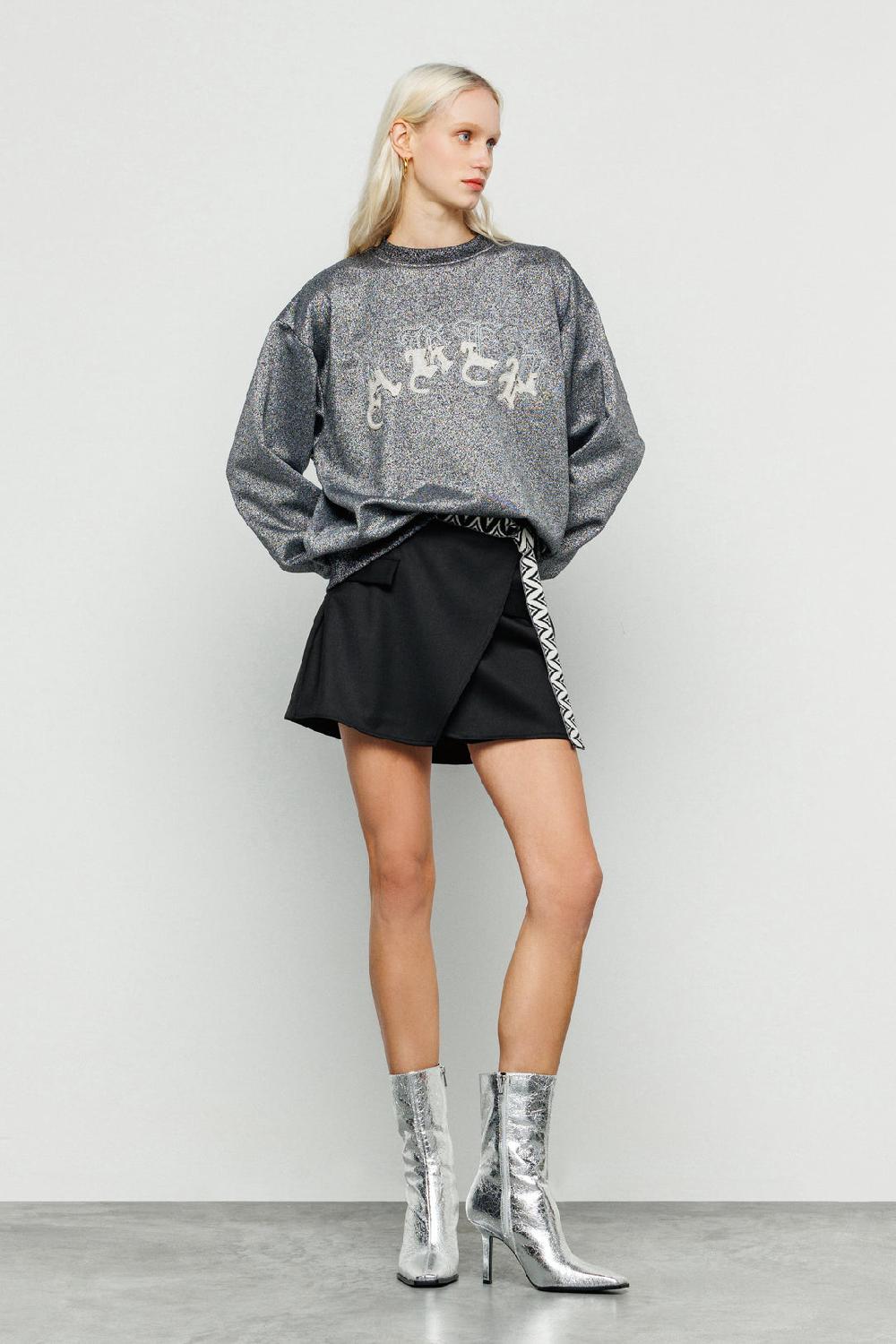 Akep MINIGONNA AKEP IN FRESCO LANA CON CINTO JACQUARD