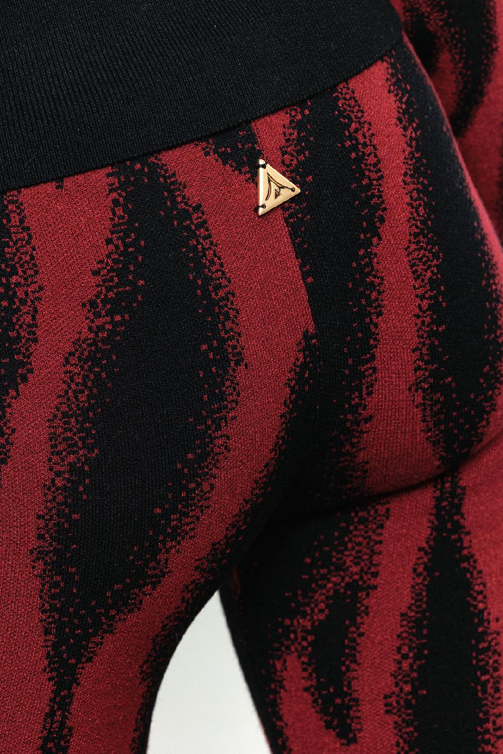 Akep PANTALONE AKEP A ZAMPA JACQUARD ALL OVER ZEBRATO