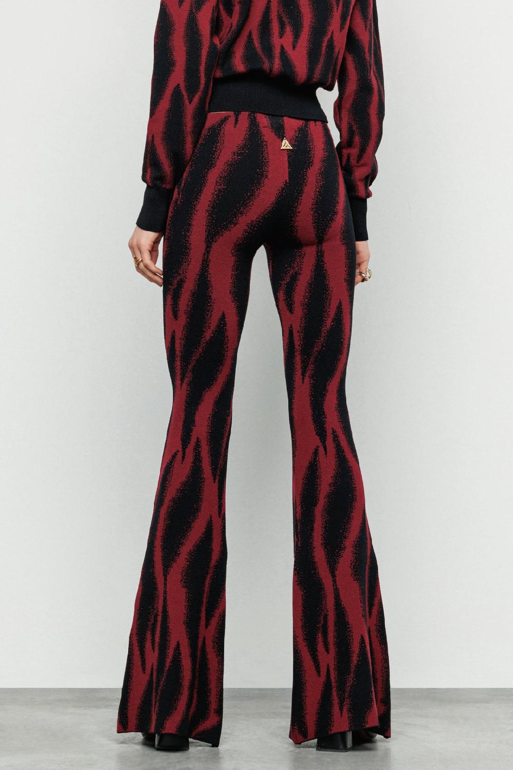 Akep PANTALONE AKEP A ZAMPA JACQUARD ALL OVER ZEBRATO