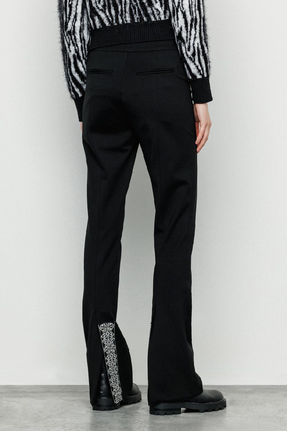 Akep PANTALONE AKEP CON SPACCHI SUL FONDO IN JACQUARD