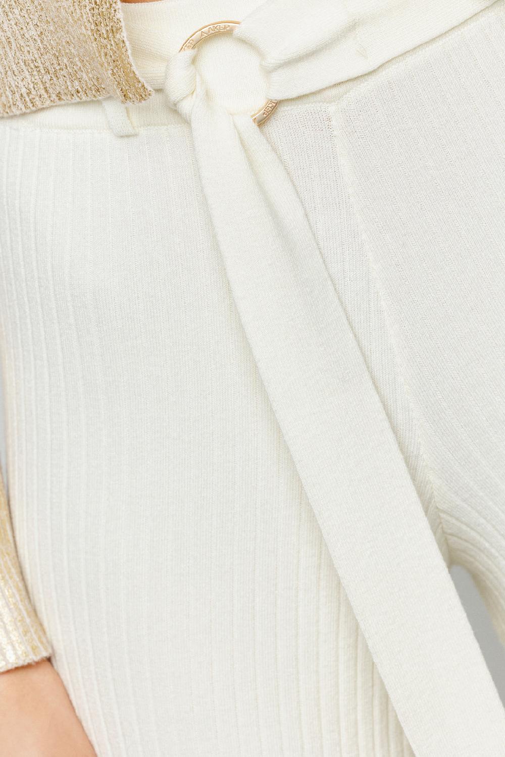 Akep PANTALONE BICOLOR AKEP CON CINTURA E RING LOGATO