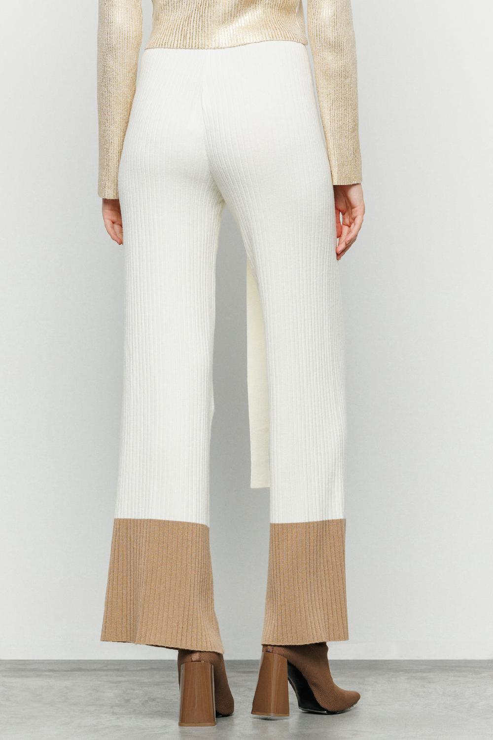 Akep PANTALONE BICOLOR AKEP CON CINTURA E RING LOGATO