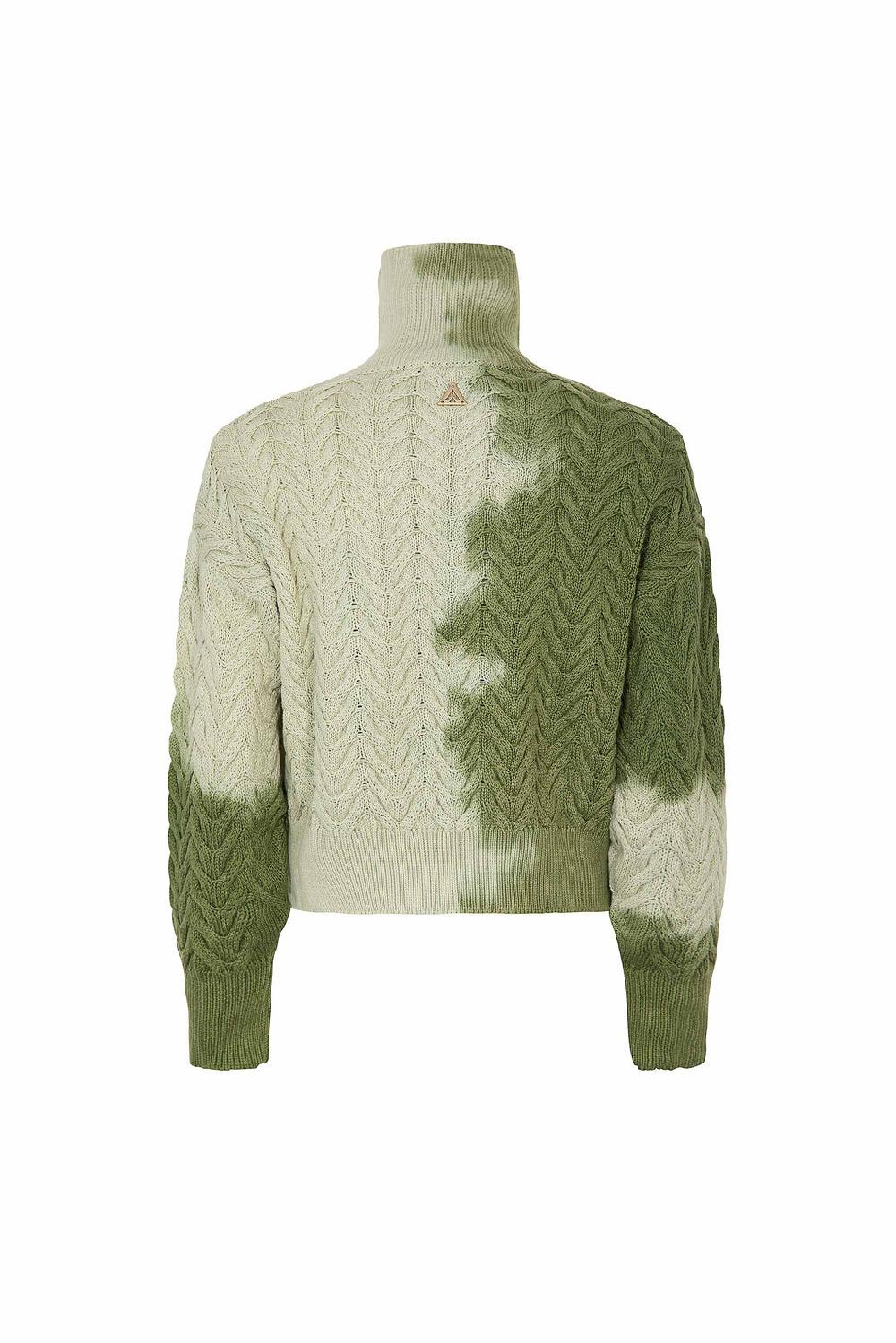 Akep PULL AKEP INTRECCIATO A COLLO ALTO EFFETTO TYE DYE