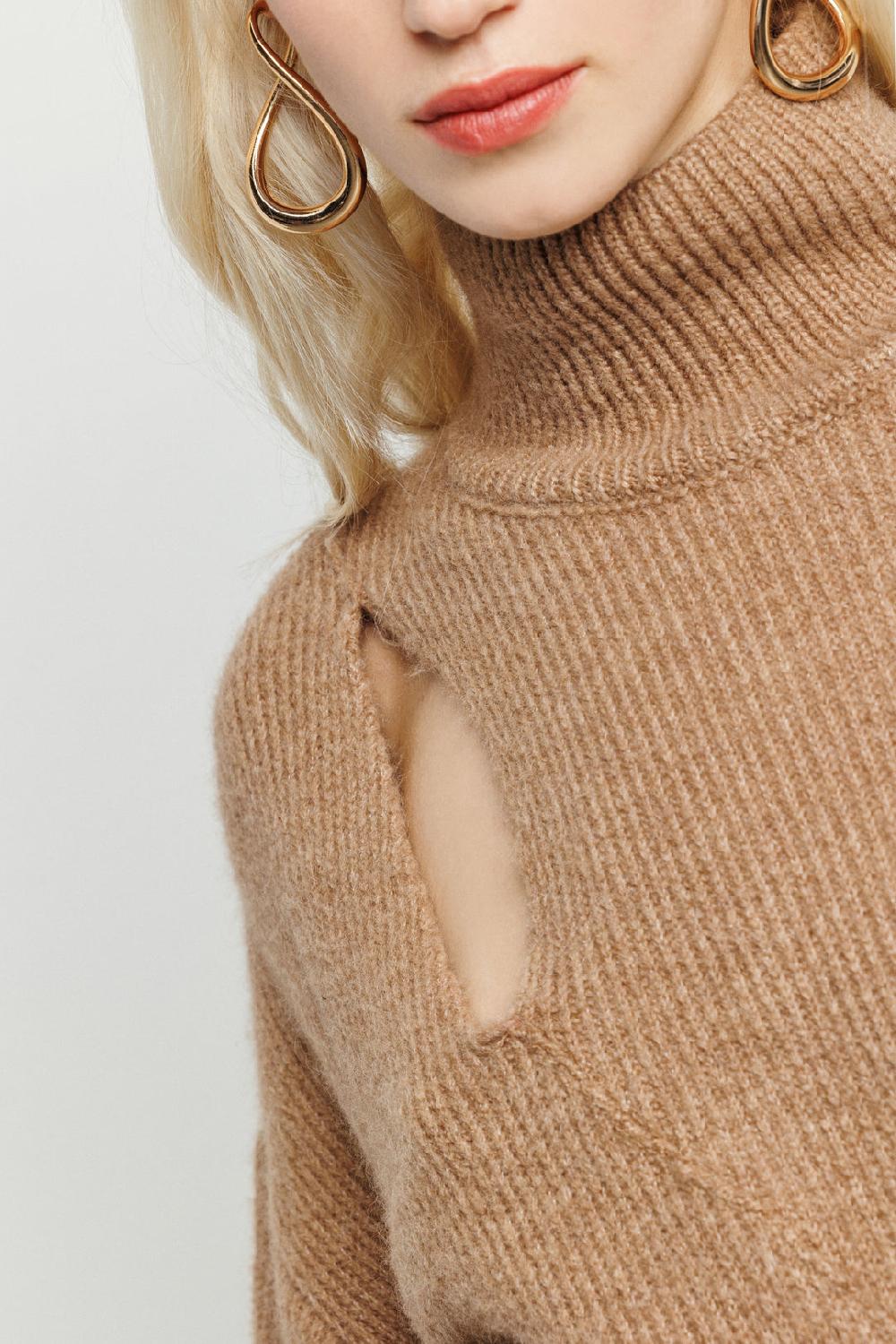 Akep PULLOVER AKEP A COLLO ALTO CON FUSCIACCA LATERALE