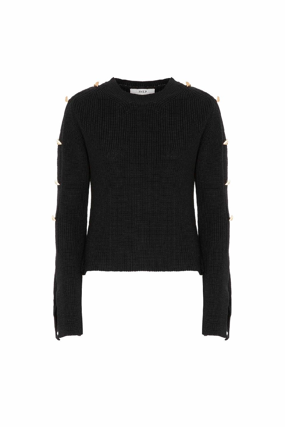 Akep PULLOVER AKEP GIROCOLLO CON BOTTONI LOGATI LUNGO LE MANICHE