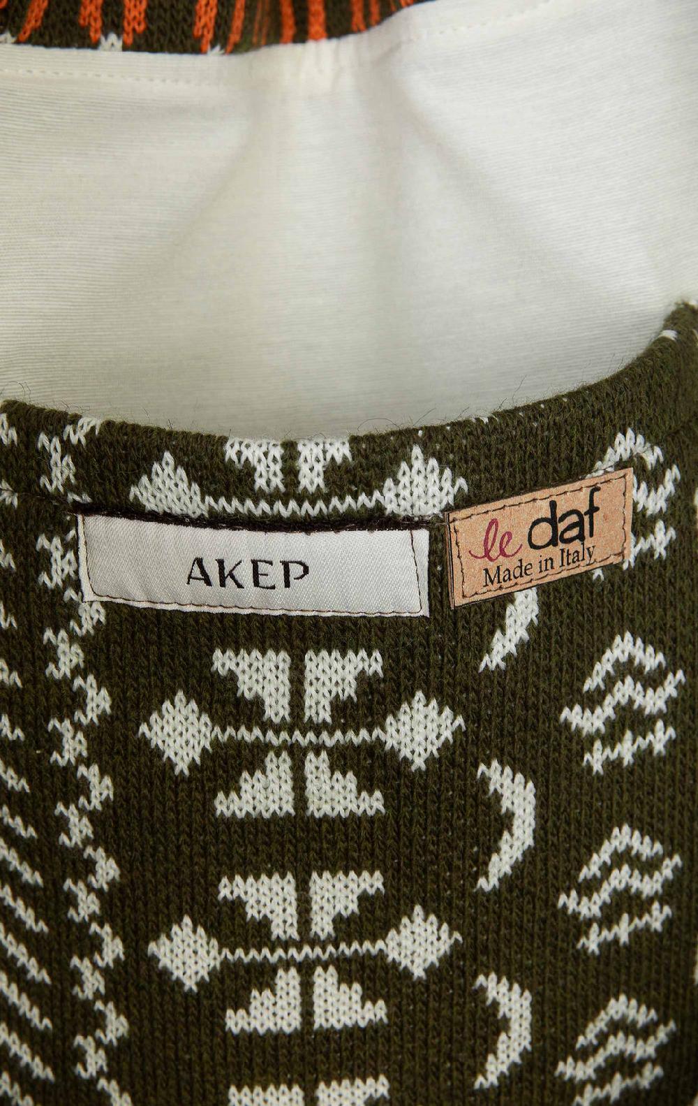 Akep SHOPPING BAG AKEP MISTO LANA JACQUARD MILITARY