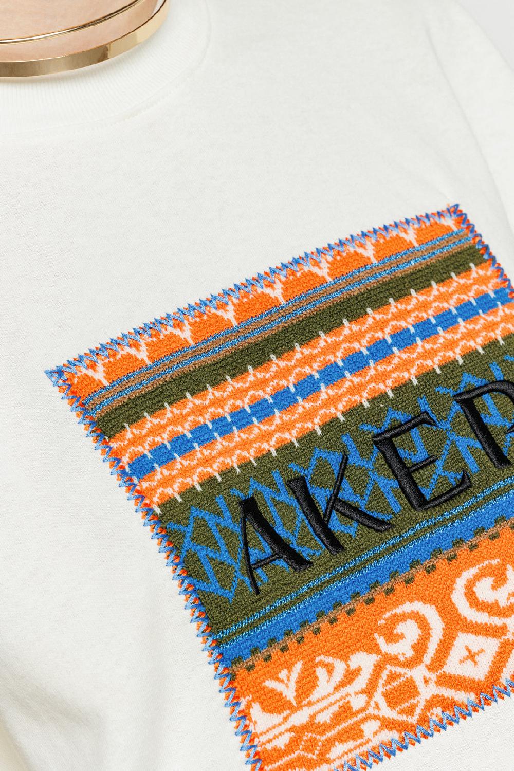 Akep T-SHIRT AKEP OVERSIZE CON APPLICAZIONE JACQUARD SUL DAVANTI