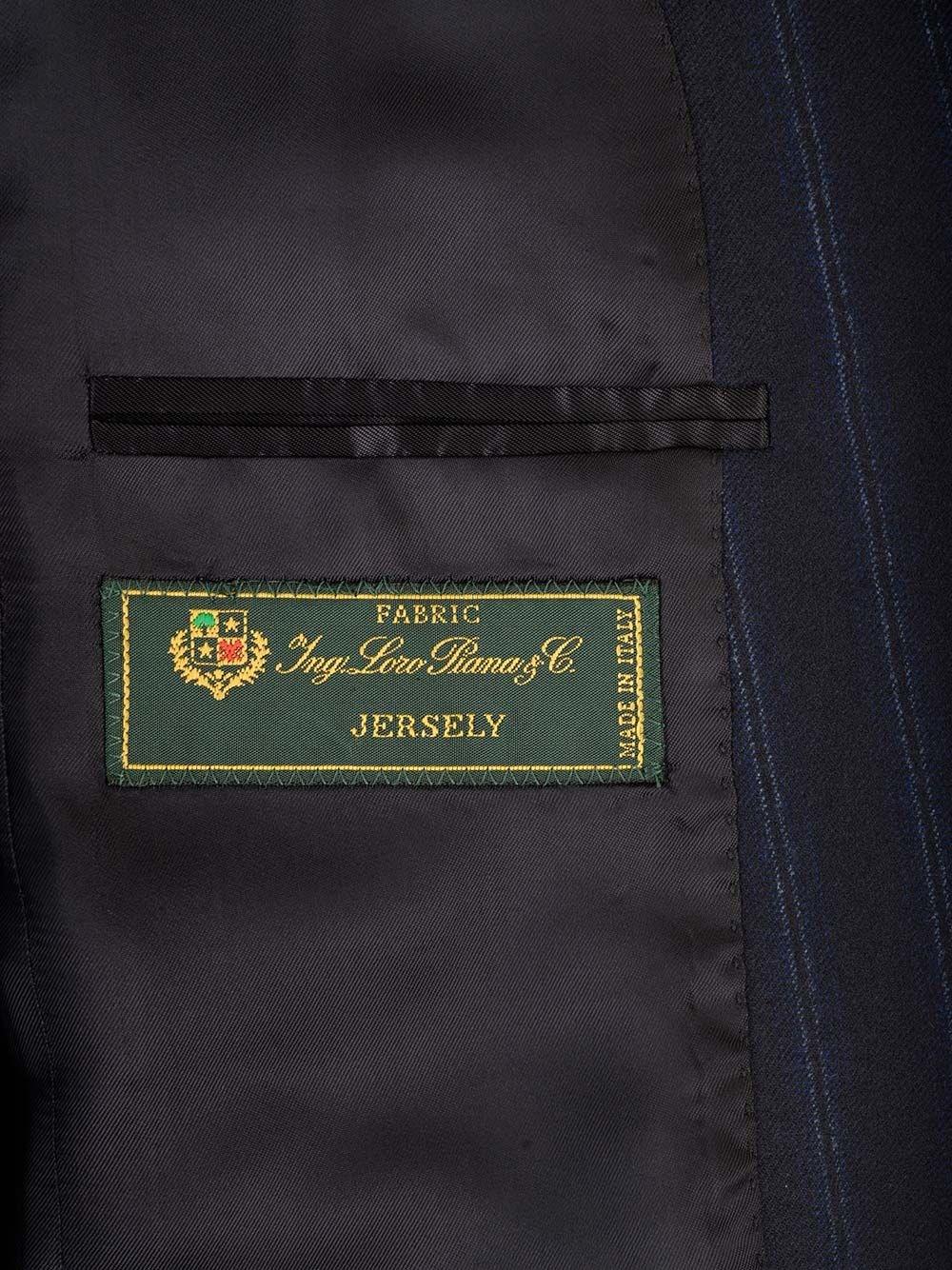 Al Duca D'Aosta Al Duca D'aosta Abito Gessato Blu Tessuto Loro Piana