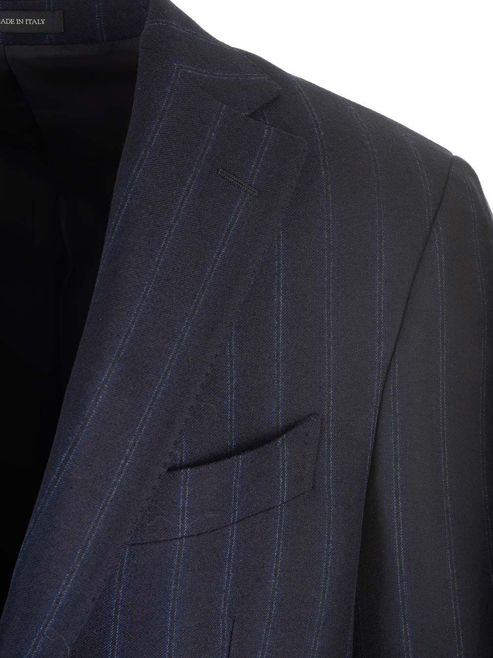 Al Duca D'Aosta Al Duca D'aosta Abito Gessato Blu Tessuto Loro Piana