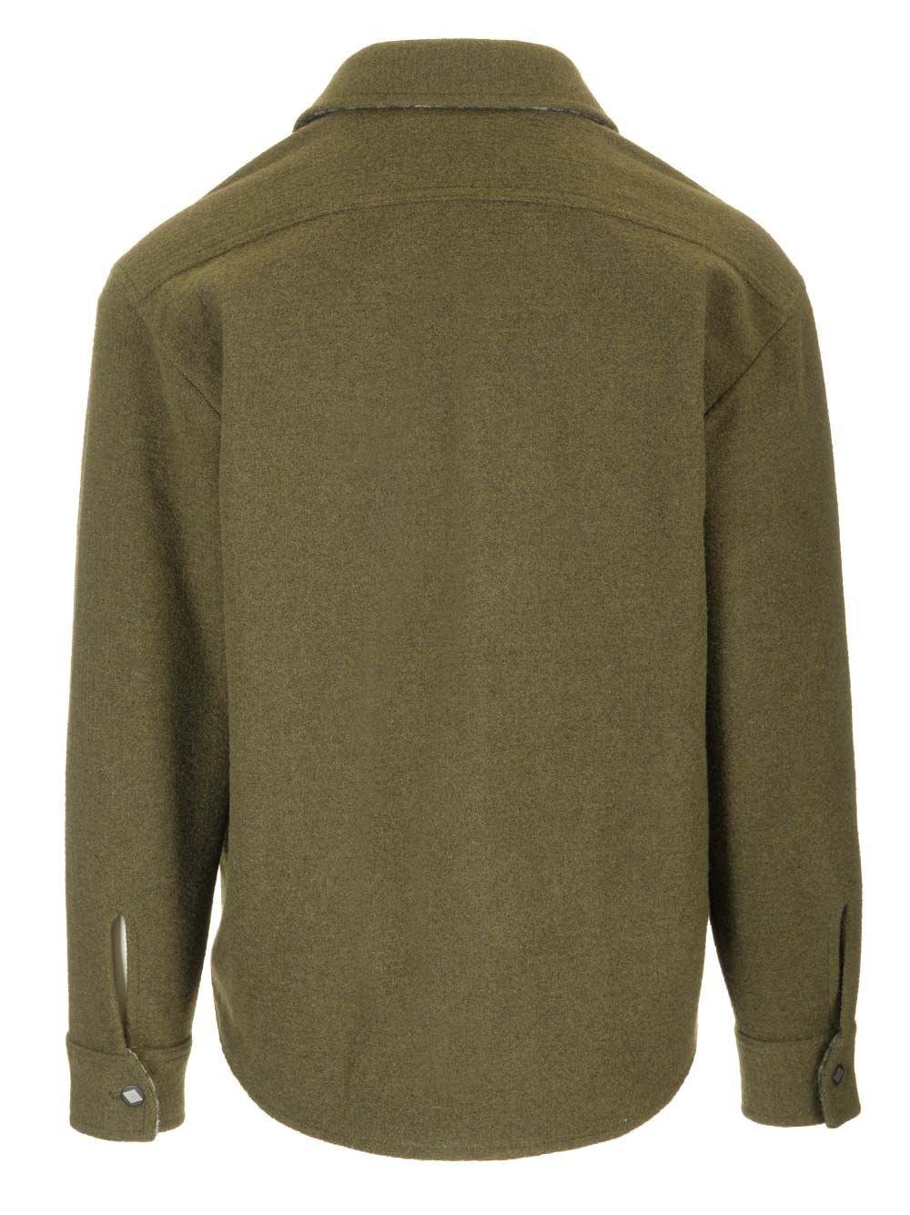 Al Duca D'Aosta Amish Over Shirt In Lana Cotta