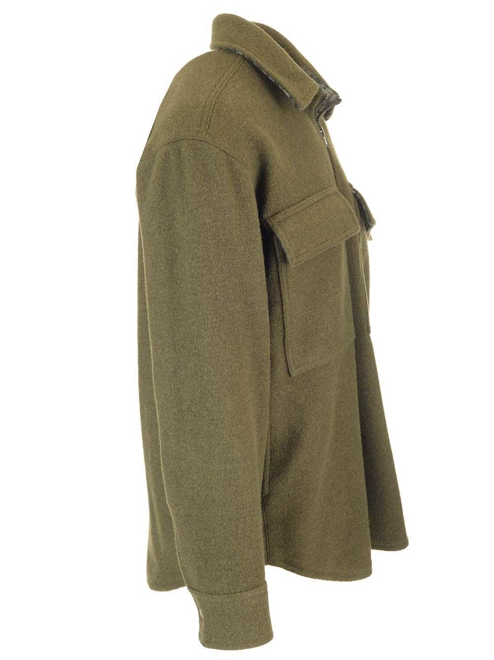 Al Duca D'Aosta Amish Over Shirt In Lana Cotta