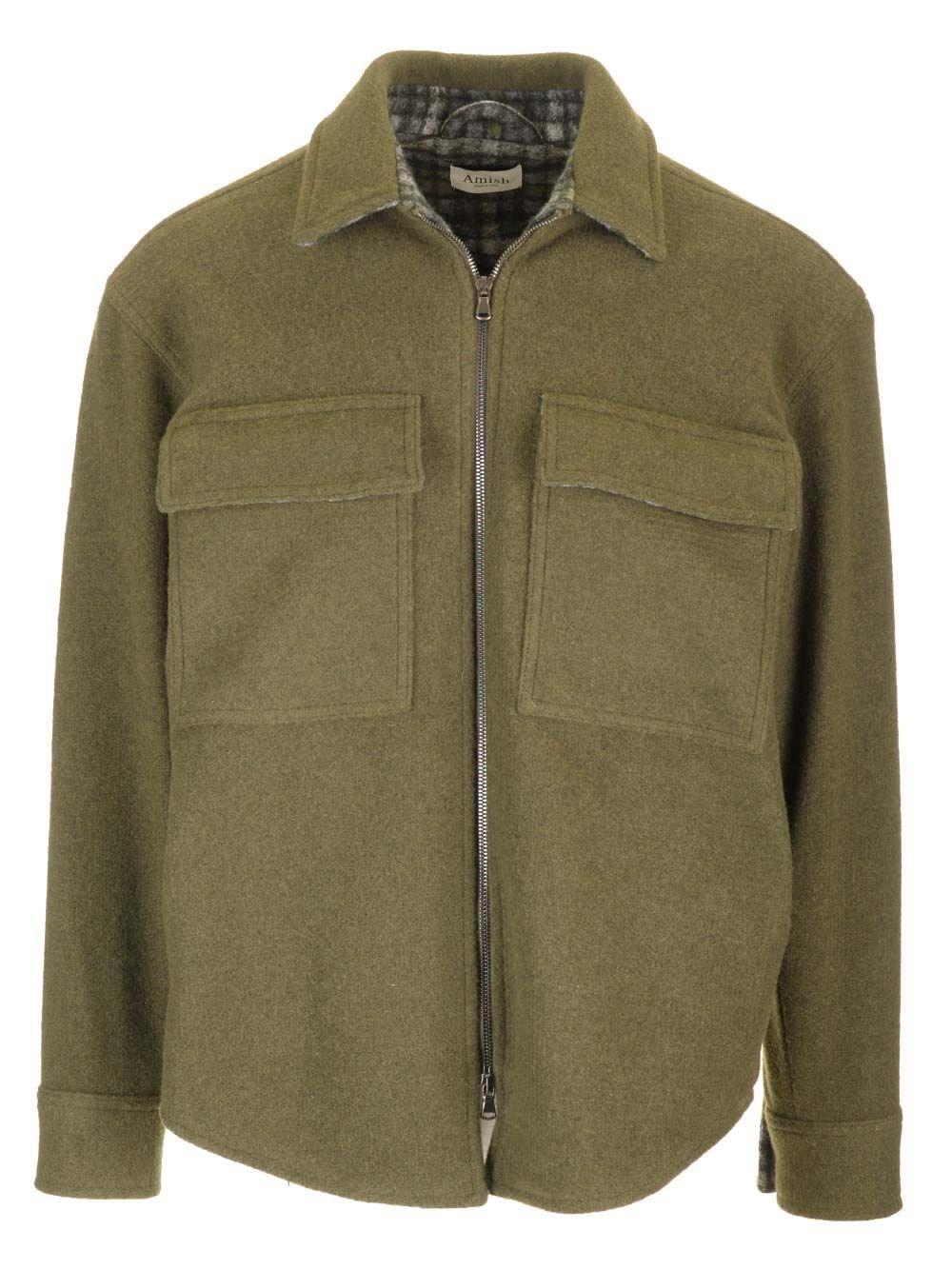 Al Duca D'Aosta Amish Over shirt in lana cotta