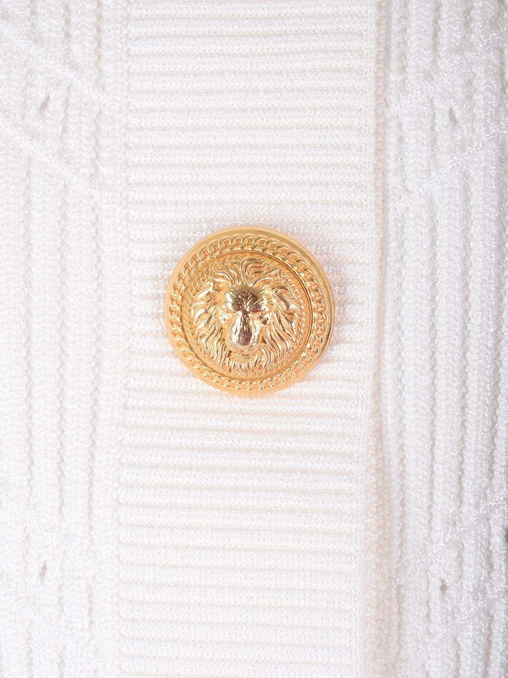 Al Duca D'Aosta Balmain Cardigan Corto In Maglia