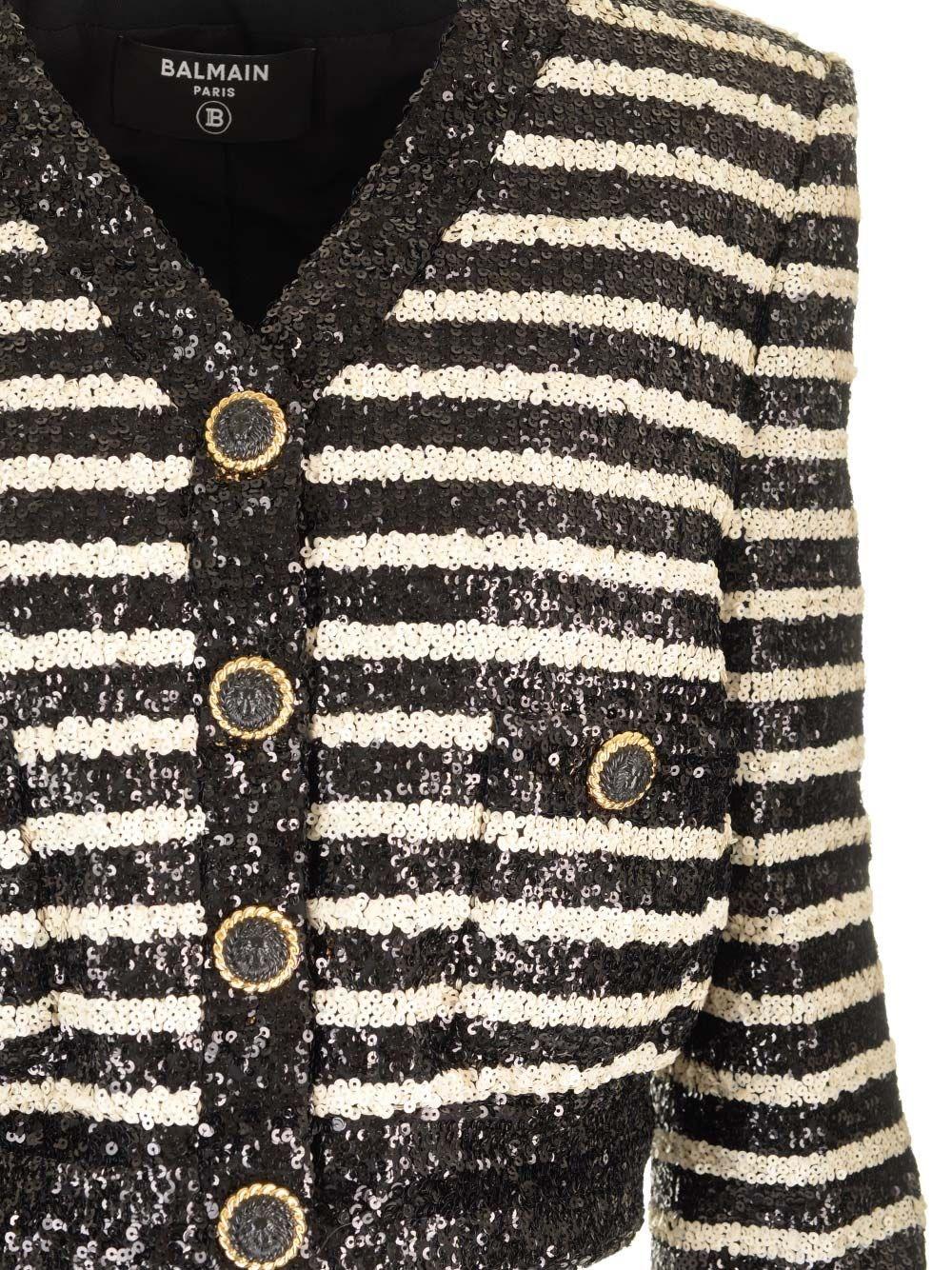 Al Duca D'Aosta Balmain Giacca Corta In Paillettes