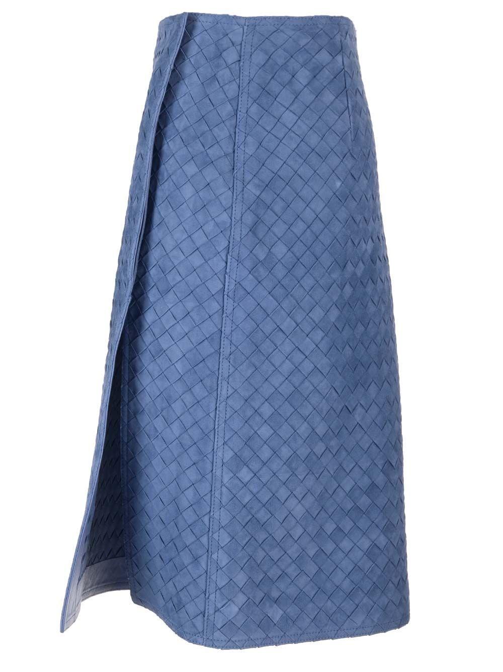 Al Duca D'Aosta Bottega Veneta Gonna Midi In Pelle