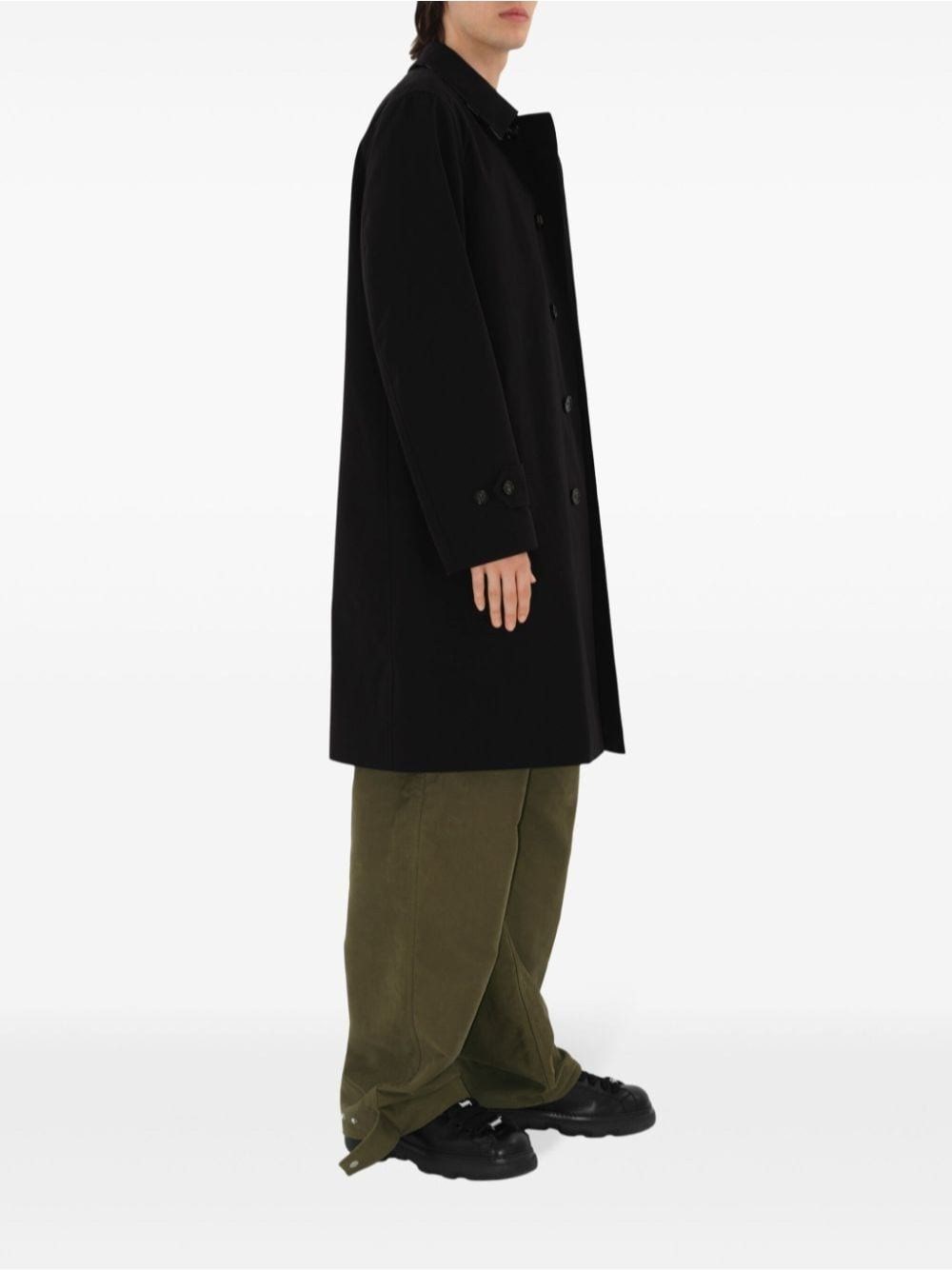 Al Duca D'Aosta Burberry Cappotto Nero In Cotone