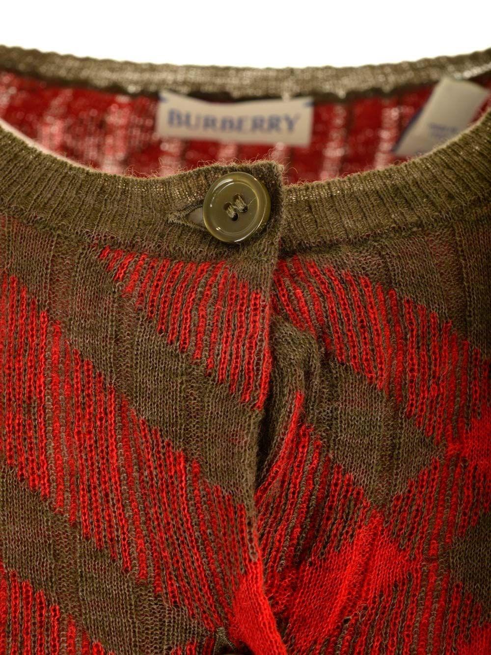 Al Duca D'Aosta Burberry Cardigan In Mohair
