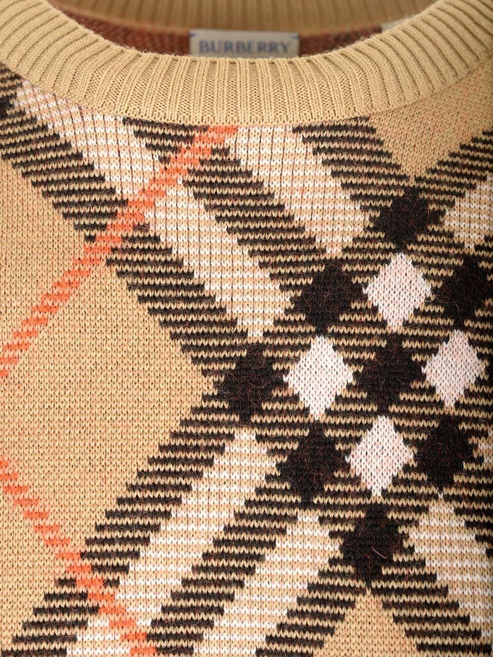 Al Duca D'Aosta Burberry Maglia Giro Collo Check