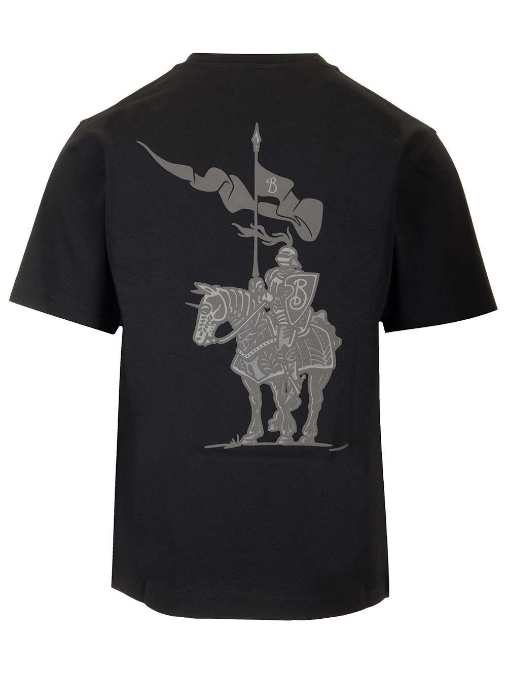 Al Duca D'Aosta Burberry T-shirt In Jersey Nero