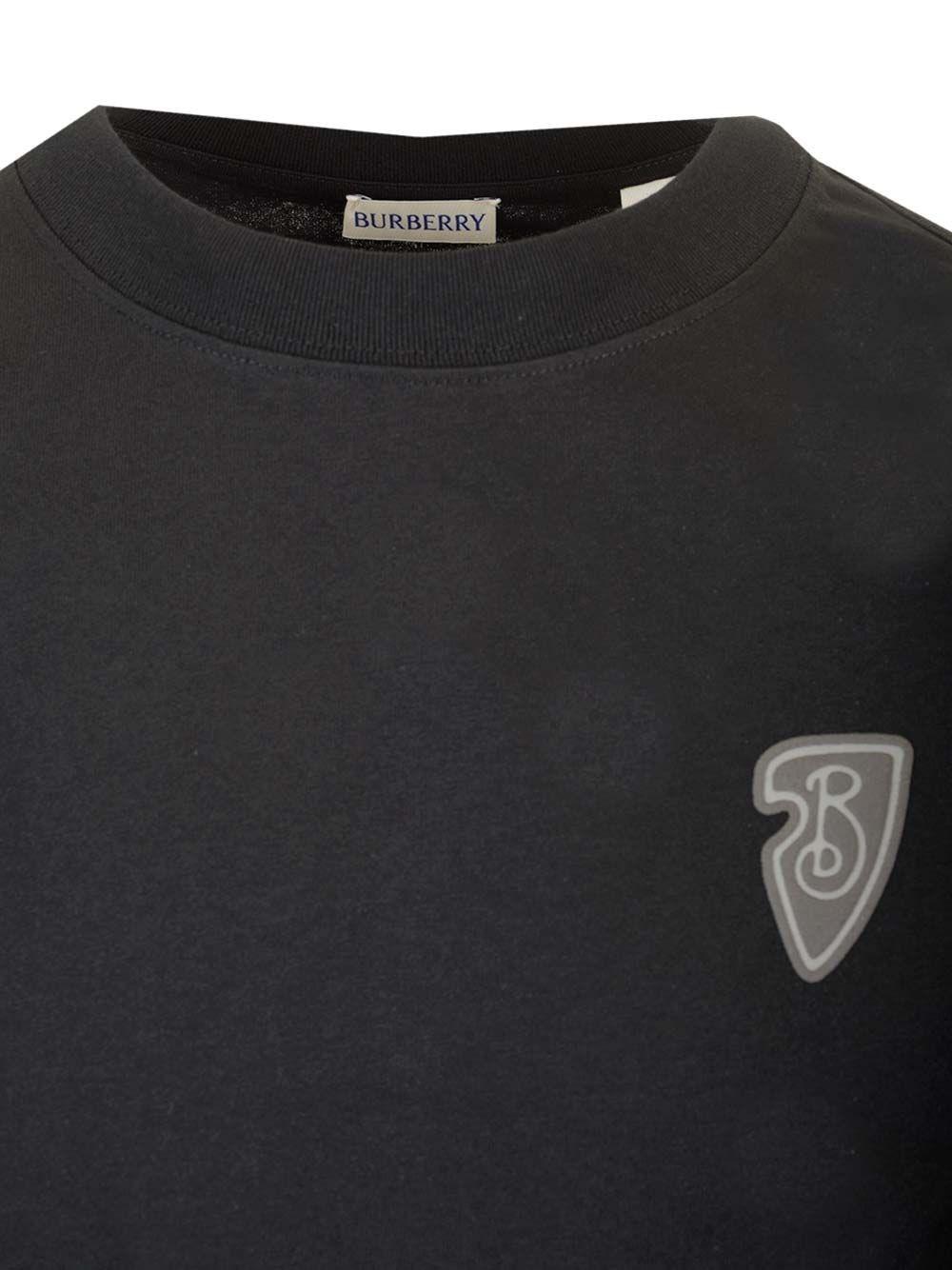 Al Duca D'Aosta Burberry T-shirt In Jersey Nero