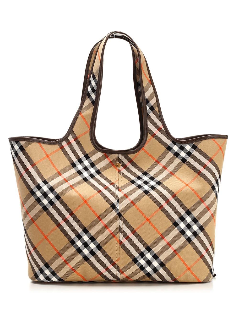 Al Duca D'Aosta Burberry Tote Media In Canvas