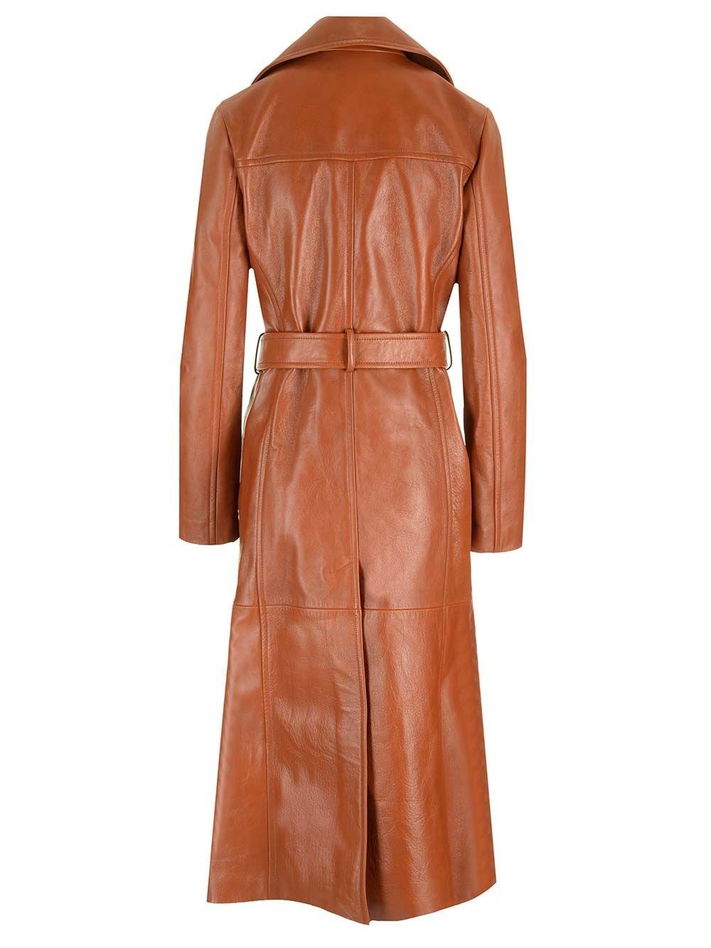 Al Duca D'Aosta Chloe' Trench Lungo In Pelle